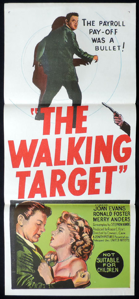 THE WALKING TARGET daybill Movie poster Merry Anders Ron Foster