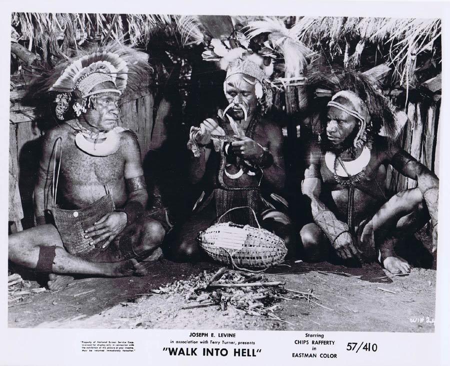 WALK INTO HELL Original Movie Still 16 New Guinea Tribesmen Walk Into Paradise