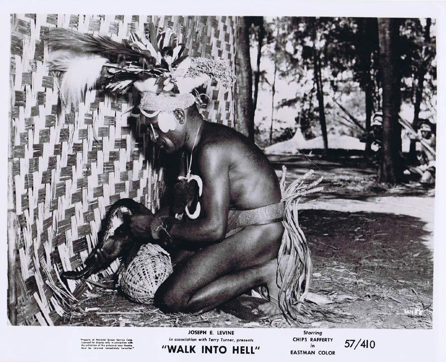 WALK INTO HELL Original Movie Still 19 New Guinea Tribesmen Walk Into Paradise
