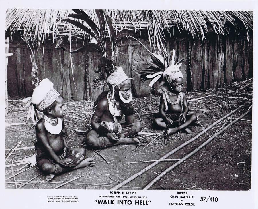 WALK INTO HELL Original Movie Still 21 New Guinea Tribesmen Walk Into Paradise