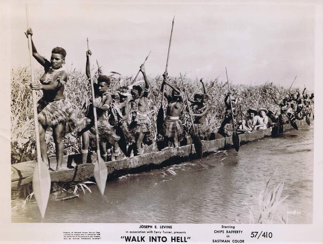 WALK INTO HELL Original Movie Still 22 New Guinea Tribesmen Walk Into Paradise