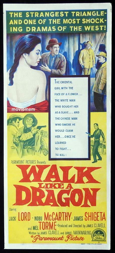 WALK LIKE A DRAGON Original Daybill Movie Poster Jack Lord Nobu McCarthy