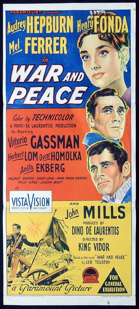 WAR AND PEACE Original Daybill Movie Poster