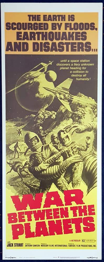 WAR BETWEEN THE PLANETS Original US Insert Movie Poster Sci fi