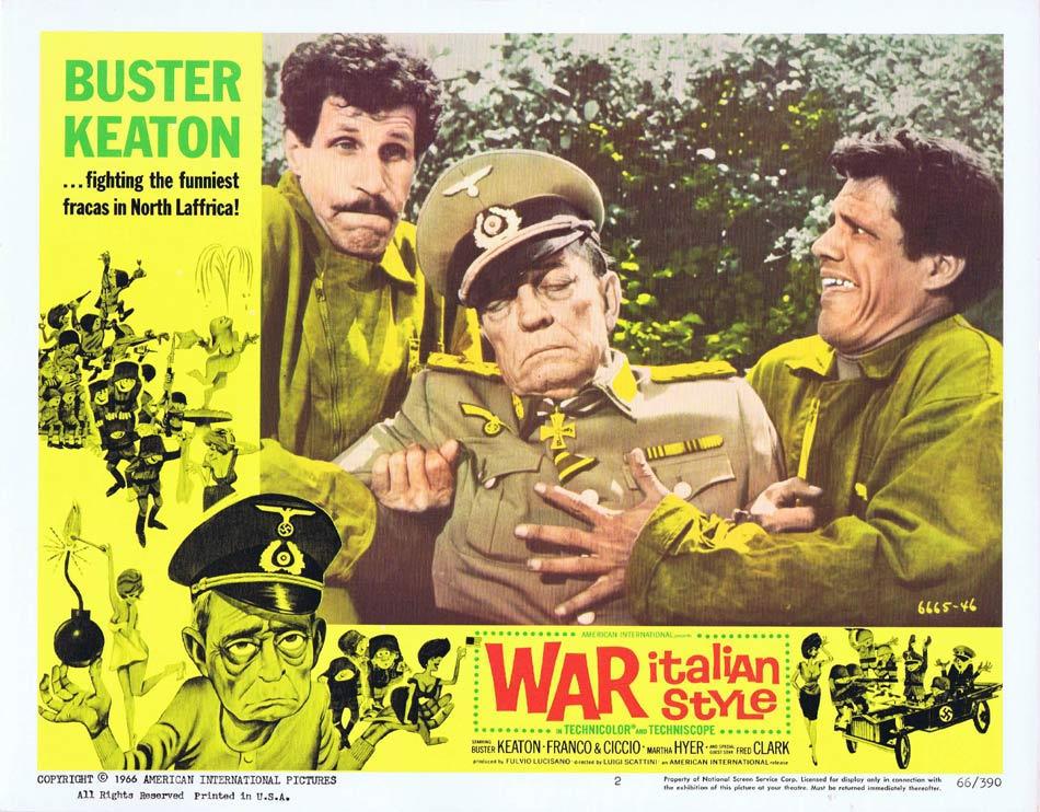 WAR ITALIAN STYLE Lobby Card 2 Buster Keaton Franco Franchi Ciccio Ingrassia