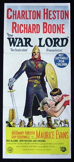 THE WAR LORD Original Daybill Movie Poster 1965 Charlton Heston