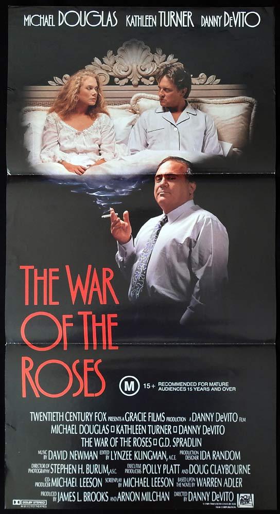 WAR OF THE ROSES Original Daybill Movie poster Michael Douglas Kathleen Turner