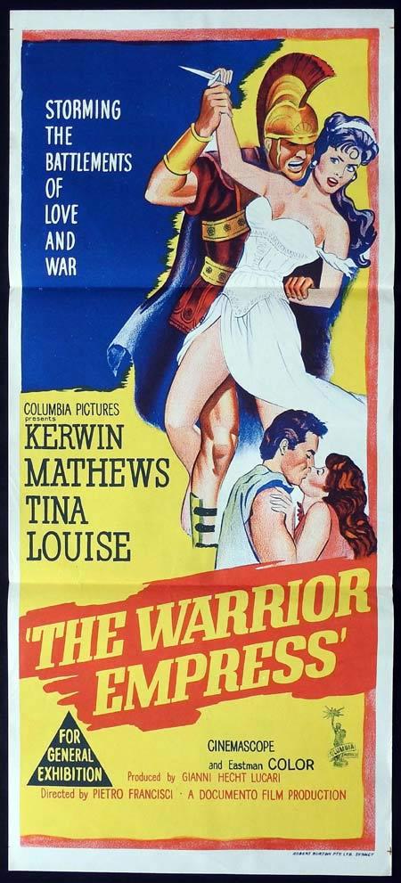 THE WARRIOR EMPRESS Original Daybill Movie Poster Kerwin Mathews Tina Louise Riccardo Garrone