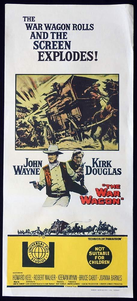 THE WAR WAGON Original Daybill Movie Poster John Wayne Kirk Douglas