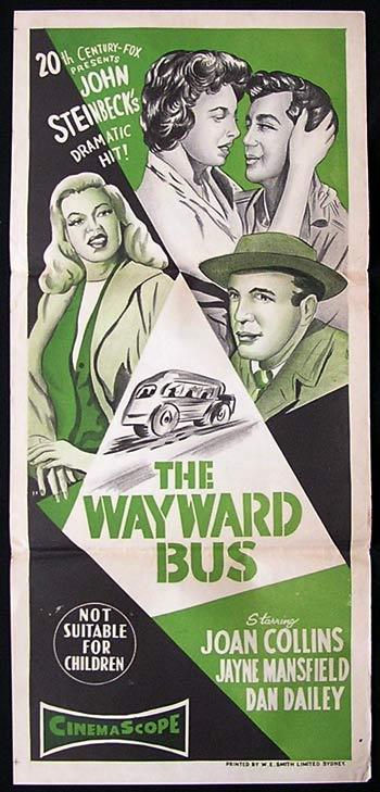 THE WAYWARD BUS ’57 Jayne Mansfield Movie poster