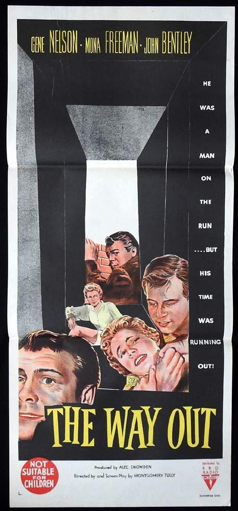 THE WAY OUT Original Daybill Movie Poster RKO Mona Freeman Film Noir