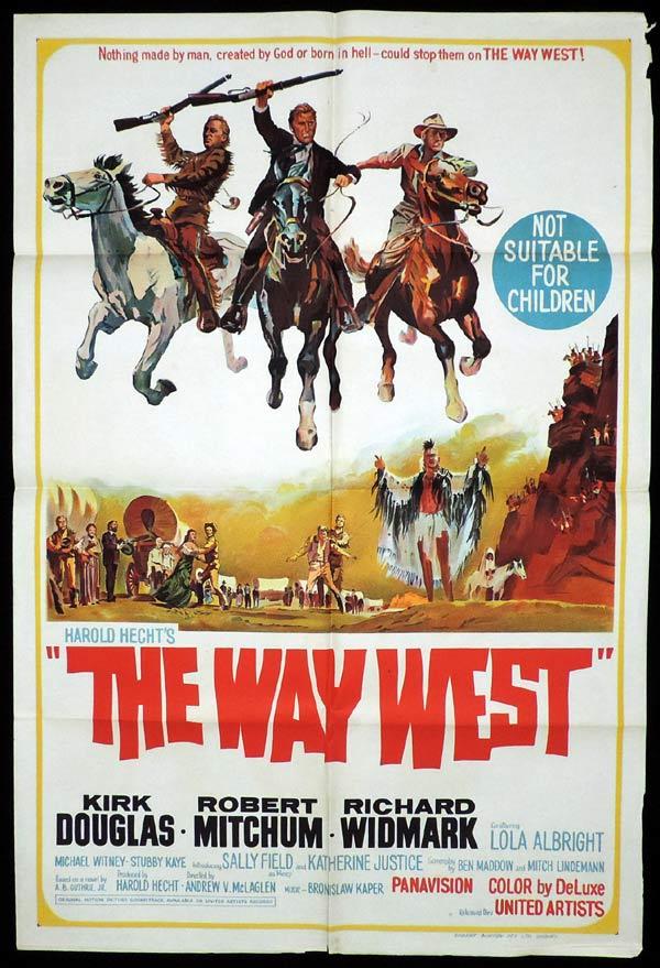 THE WAY WEST One Sheet Movie Poster Kirk Douglas Western
