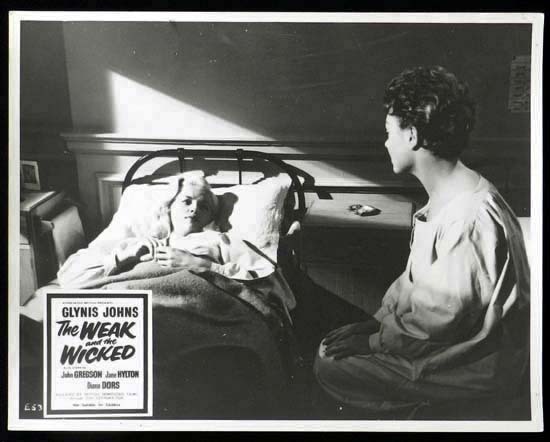 THE WEAK AND THE WICKED 1954 Diana Dors Rare British Film Noir Lobby Card 5