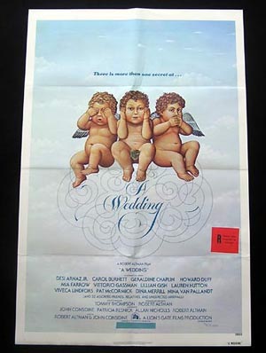 A WEDDING One sheet Movie Poster Robert Altman Mia Farrow