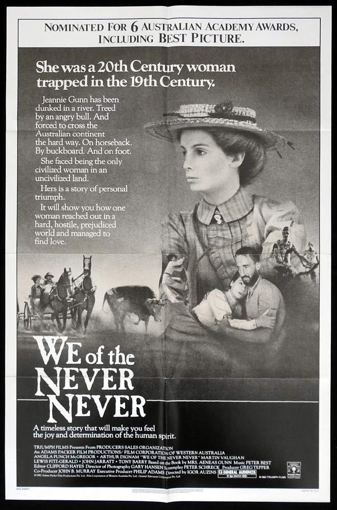 WE OF THE NEVER NEVER Original One sheet Movie poster Angela Punch McGregor