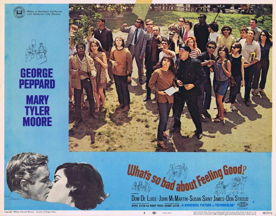 WHATS SO BAD ABOUT FEELING GOOD Lobby Card 24 George Peppard Mary Tyler Moore