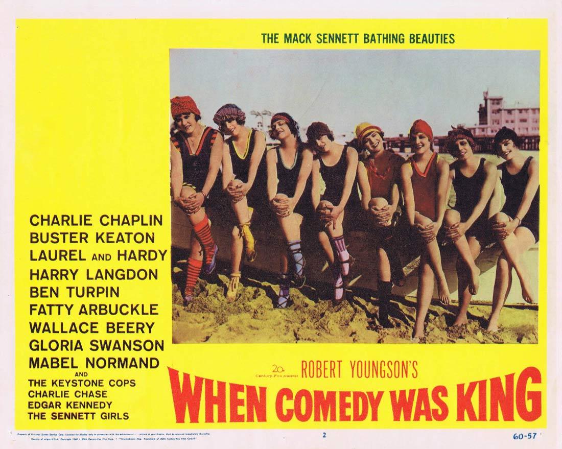WHEN COMEDY WAS KING Lobby Card 2 Charles Chaplin Laurel and Hardy Buster Keaton