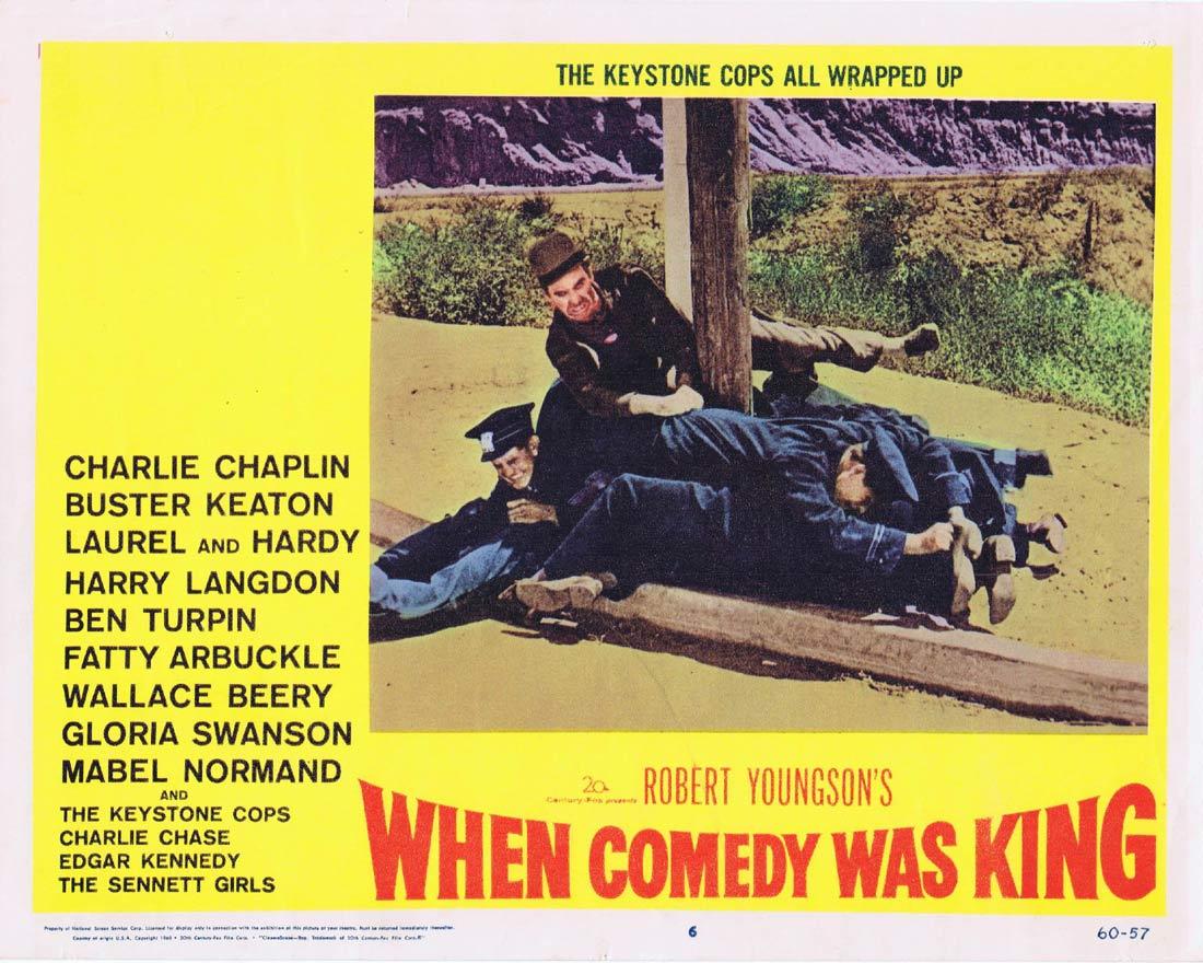 WHEN COMEDY WAS KING Lobby Card 6 Charles Chaplin Laurel and Hardy Buster Keaton
