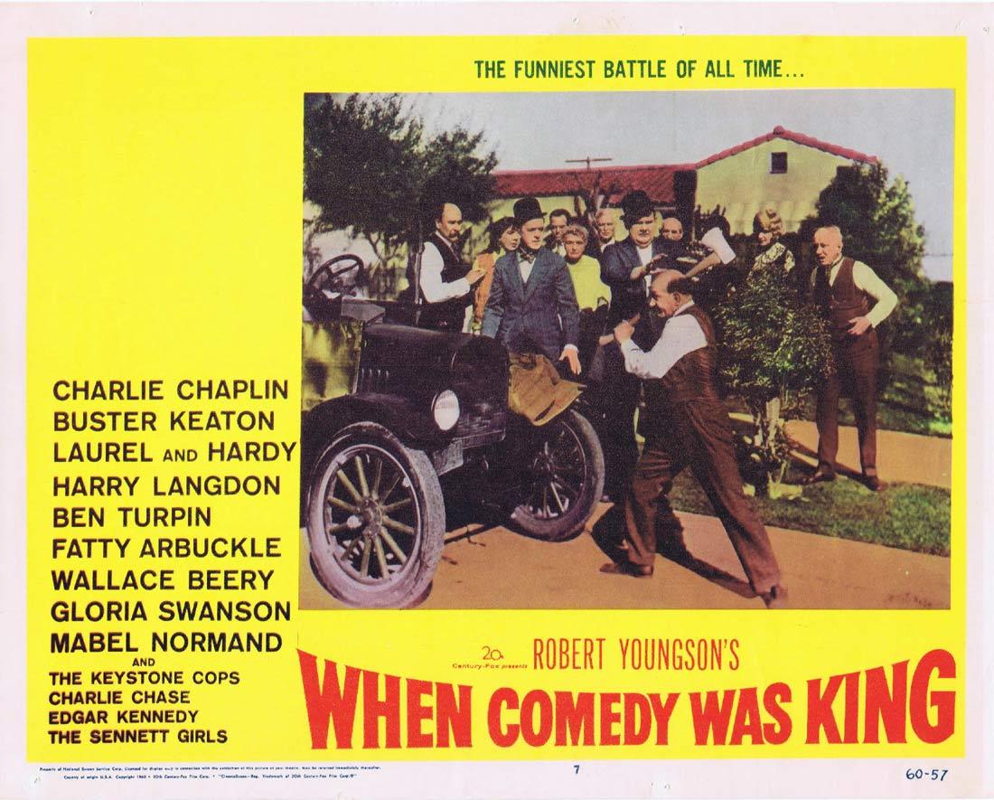 WHEN COMEDY WAS KING Lobby Card 7 Charles Chaplin Laurel and Hardy Buster Keaton