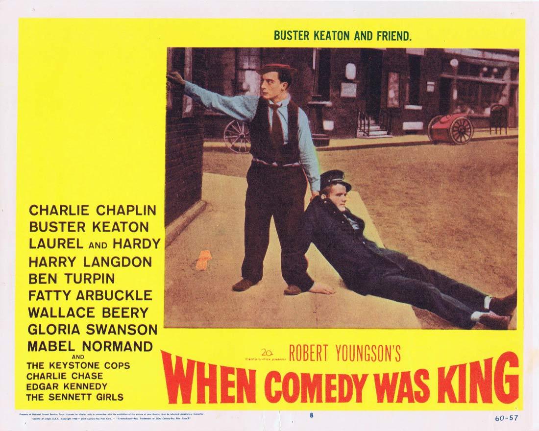WHEN COMEDY WAS KING Lobby Card 8 Charles Chaplin Laurel and Hardy Buster Keaton