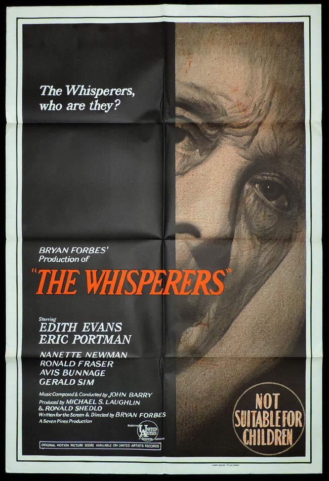 THE WHISPERERS One Sheet Movie Poster Bryan Forbes Eric Portman