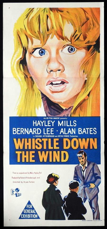 WHISTLE DOWN THE WIND Original Daybill Movie poster Hayley Mills Bernard Lee