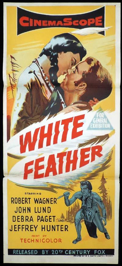 WHITE FEATHER Daybill Movie Poster Robert Wagner