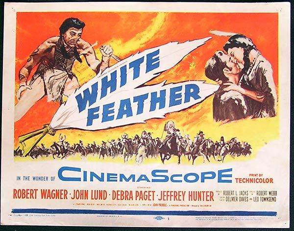 WHITE FEATHER ’55 Robert Wagner Paget Title Lobby card