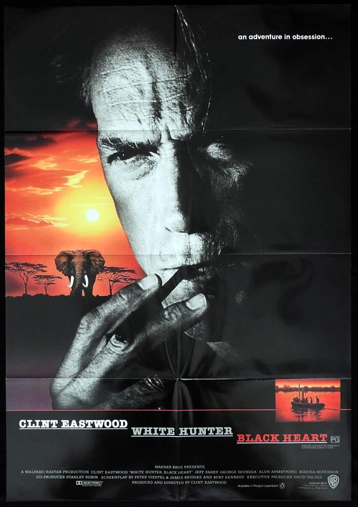 WHITE HUNTER BLACK HEART One sheet Movie Poster 190 Clint Eastwood