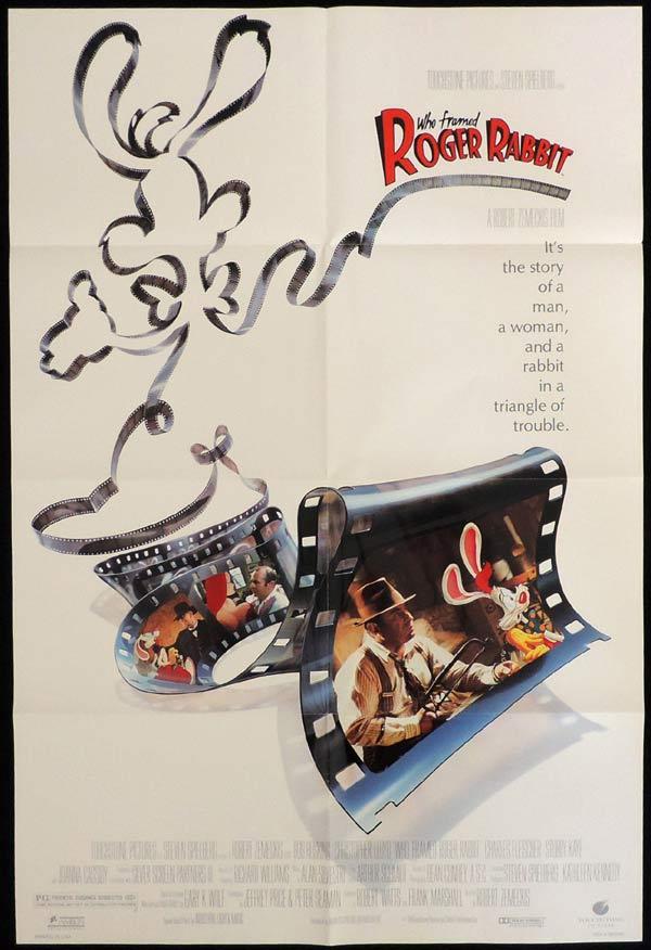 WHO FRAMED ROGER RABBIT US One Sheet Movie Poster Bob Hoskins