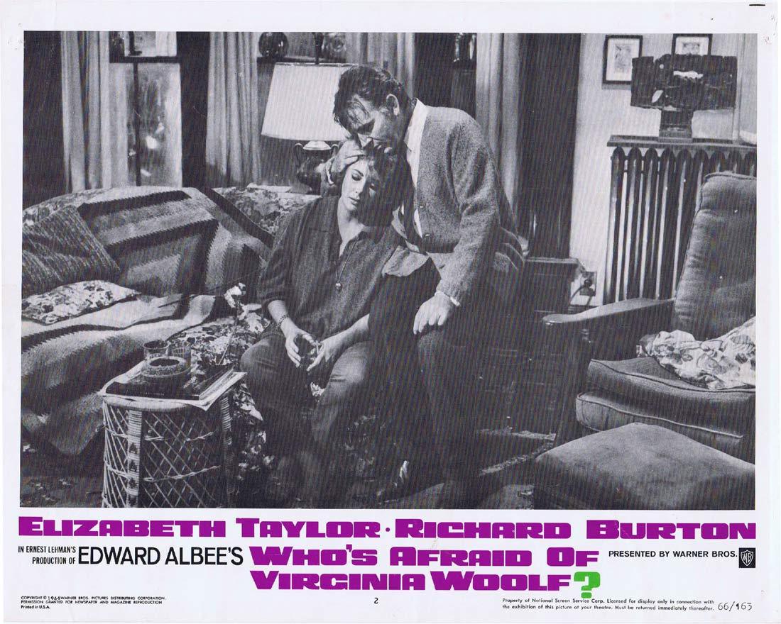 WHO’S AFRAID OF VIRGINIA WOOLF Original Lobby Card 2 Elizabeth Taylor Richard Burton