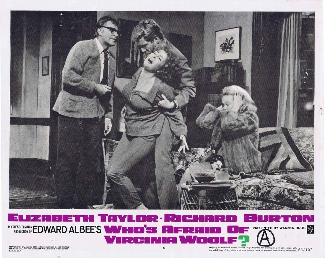 WHO’S AFRAID OF VIRGINIA WOOLF Original Lobby Card 6 Elizabeth Taylor Richard Burton