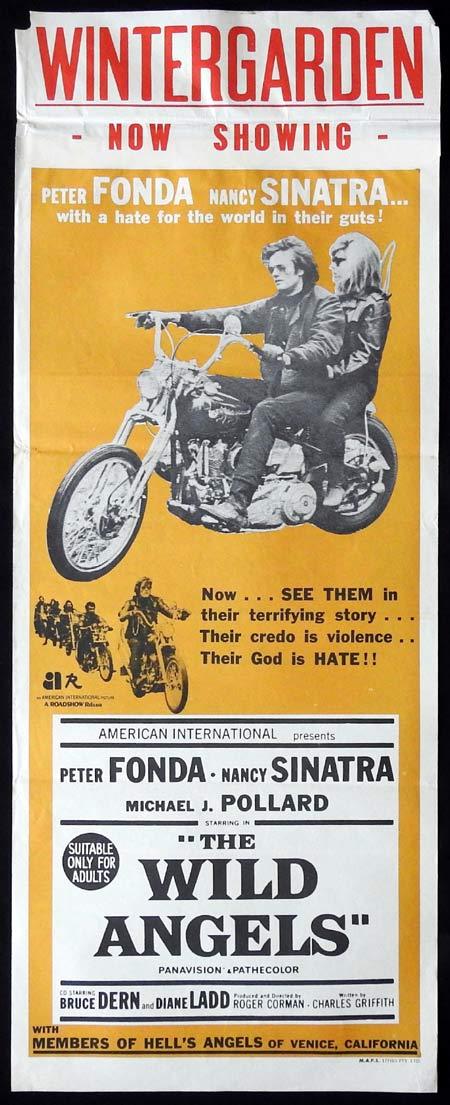 ThE WILD ANGELS Original Daybill Movie Poster Peter Fonda Nancy Sinatra Bruce Dern