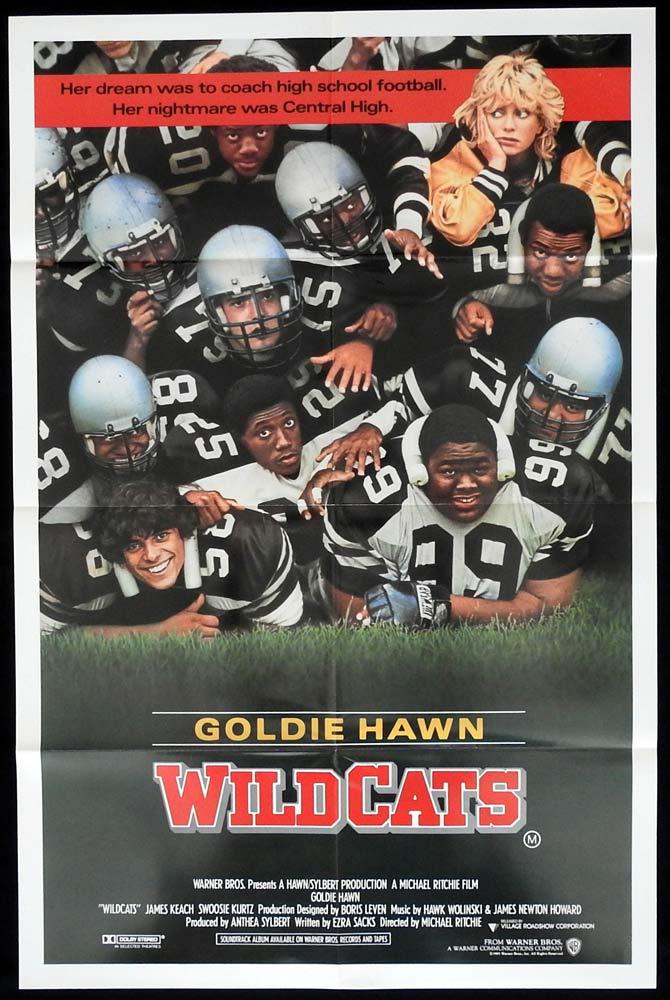 WILDCATS Original One sheet Movie Poster Goldie Hawn LL Cool J Varsity Football