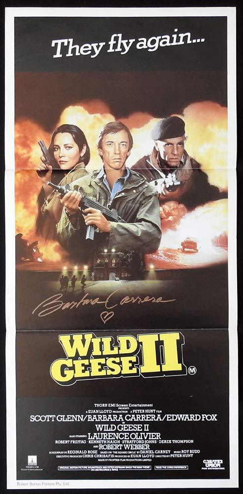 WILD GEESE II Original Daybill Movie Poster BARBARA CARRERA Autograph