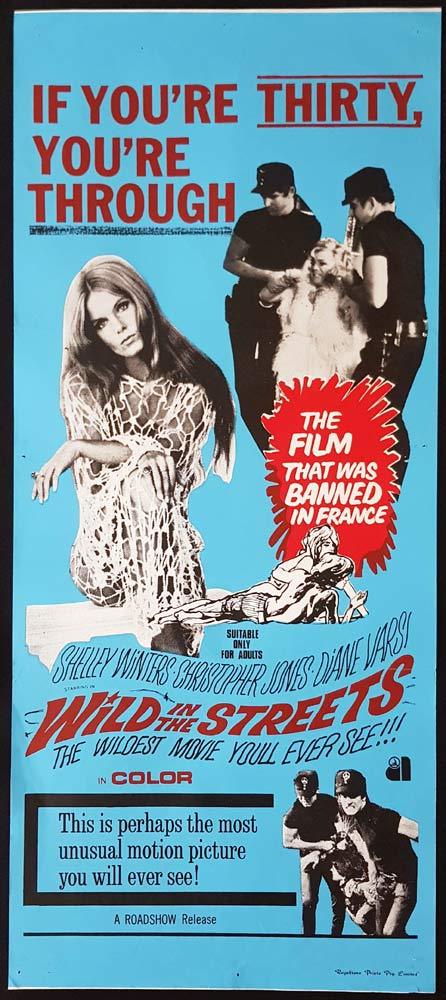 WILD IN THE STREETS Original Daybill Movie Poster Diane Varsi Shelley Winters