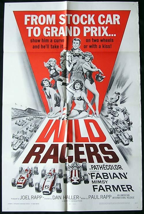 The WILD RACERS Original One sheet Movie poster Grand Prix Motor Racing