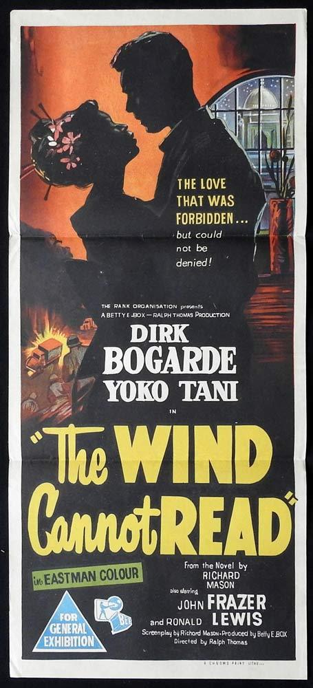 THE WIND CANNOT READ Original Daybill Movie Poster Dirk Bogarde
