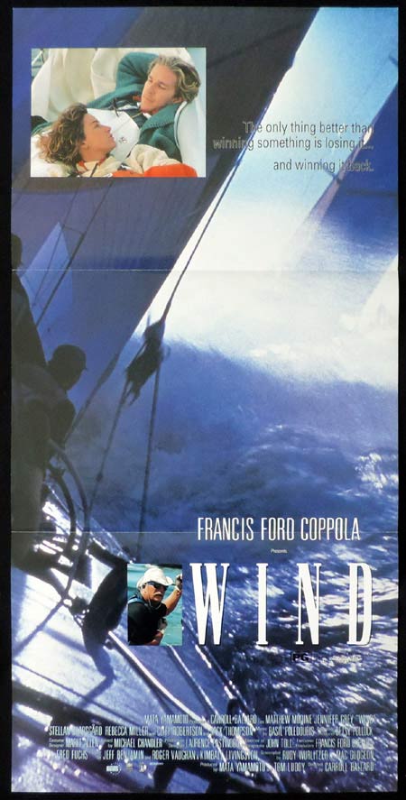 WIND Original Daybill Movie Poster Matthew Modine America’s Cup Yachting