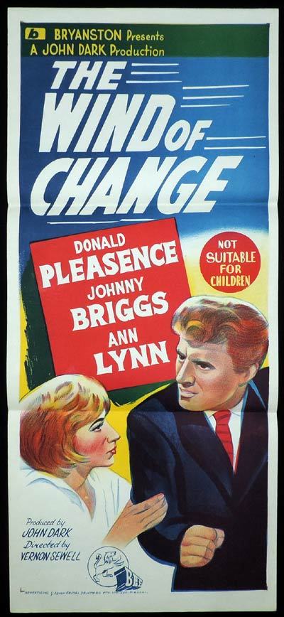 THE WIND OF CHANGE Daybill Movie poster Donald Pleasance