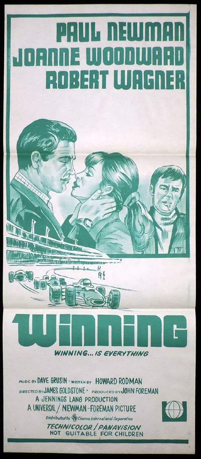 WINNING Original Daybill Movie Poster Paul Newman Motor Racing