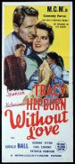 WITHOUT LOVE Original Daybill Movie Poster Katharine Hepburn Spencer Tracy Marchant Graphics