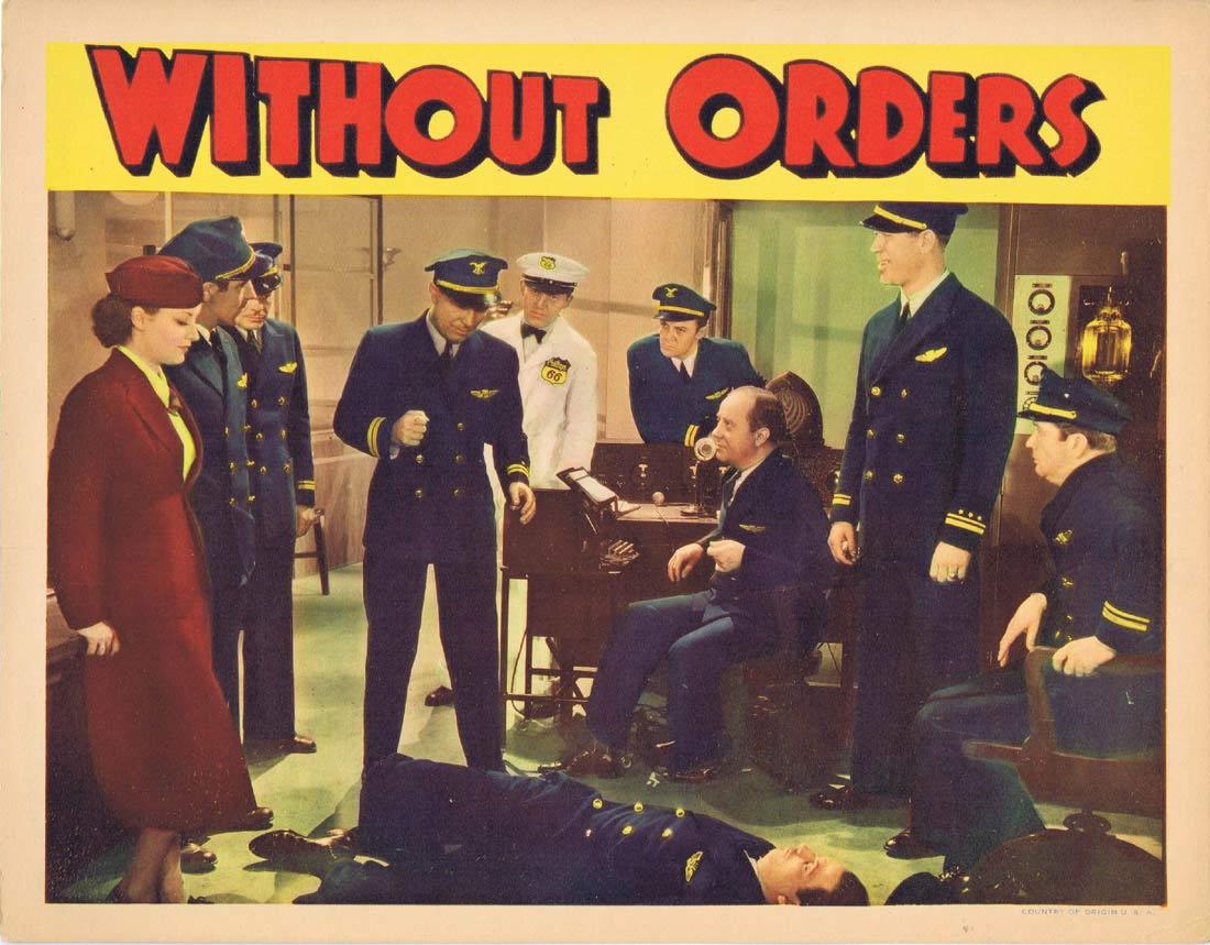 WITHOUT ORDERS Lobby card 1 1936 Ward Bond Sally Eilers