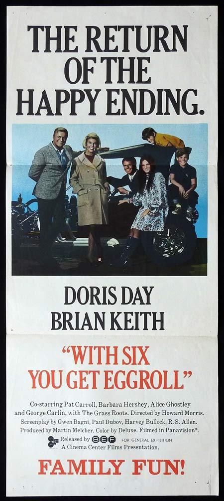 WITH SIX YOU GET EGGROLL Original Daybill Movie Poster DORIS DAY Brian Keith