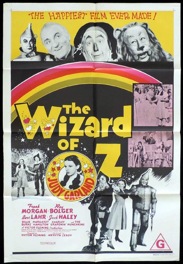 THE WIZARD OF OZ One Sheet Movie Poster Judy Garland