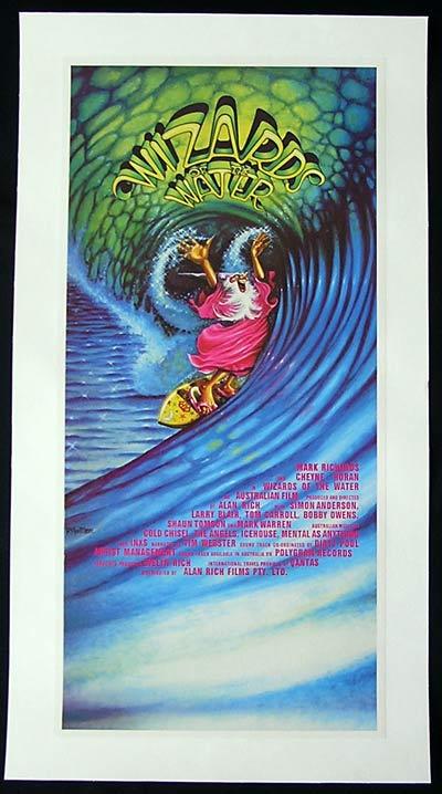 WIZARDS OF THE WATER ’81 Linen Backed Australian SURFING daybill