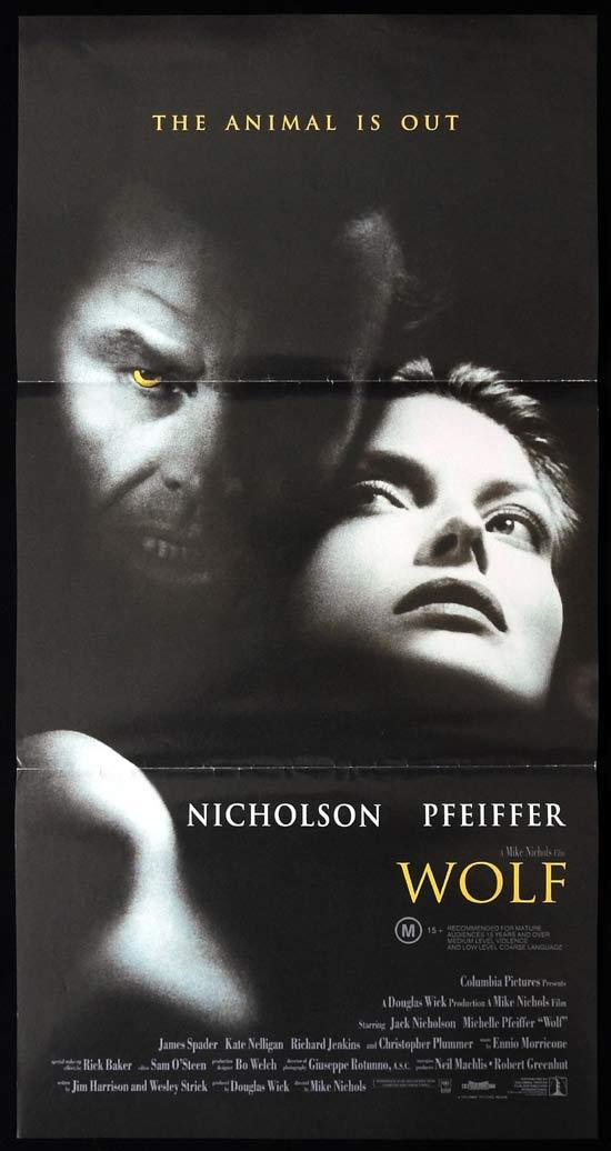 WOLF Original daybill Movie Poster JACK NICHOLSON Werewolf Michelle Pfeiffer