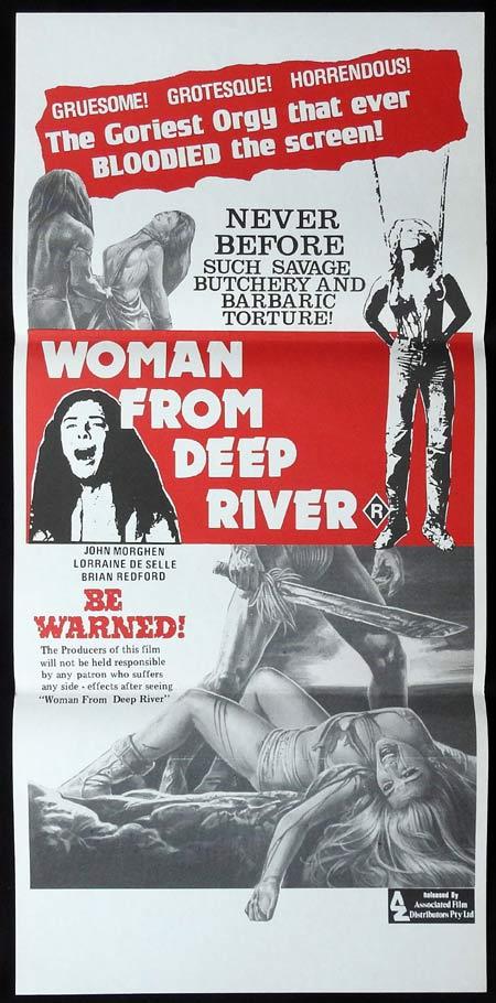 WOMAN FROM DEEP RIVER Original Daybill Movie Poster Cannibal Ferox