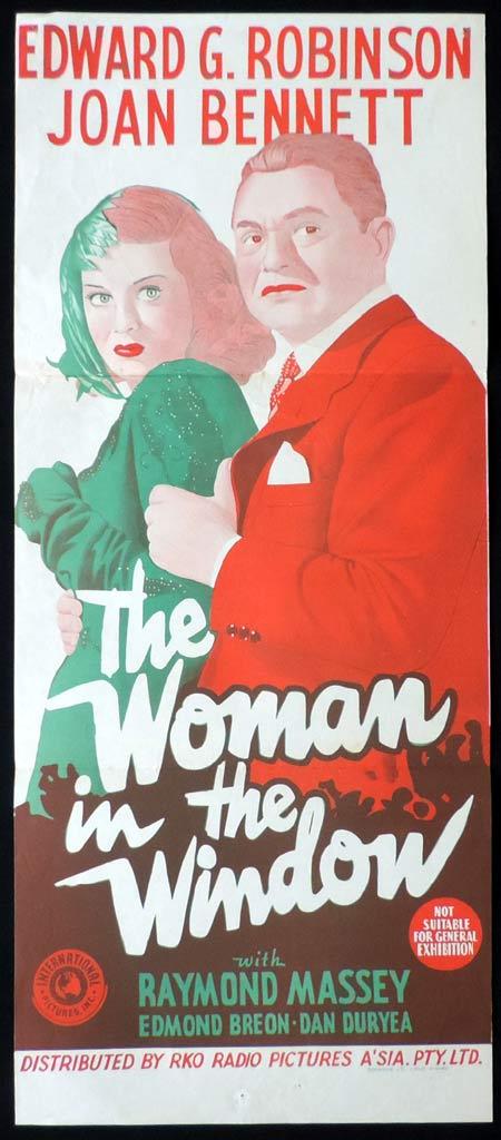 THE WOMAN IN THE WINDOW Original Daybill Movie Poster RKO Edward G. Robinson