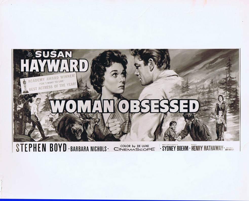 WOMAN OBSESSED Vintage Movie Artwork Still Susan Hayward Stephen Boyd